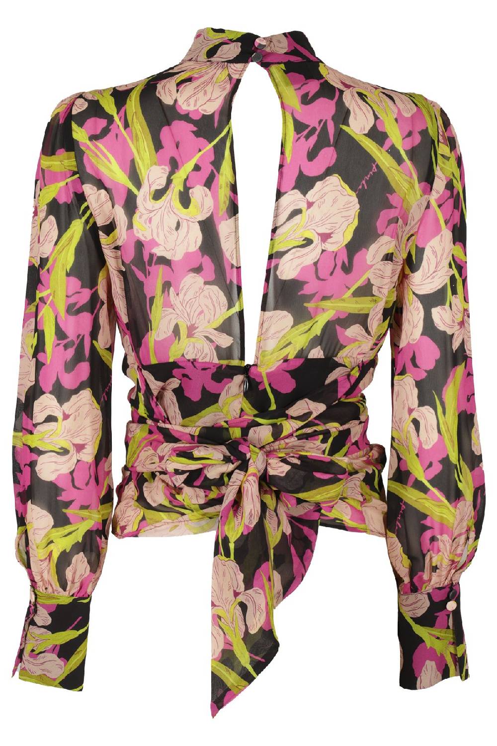 PINKO Top Camicia Nero Fuxia Vendita Economica