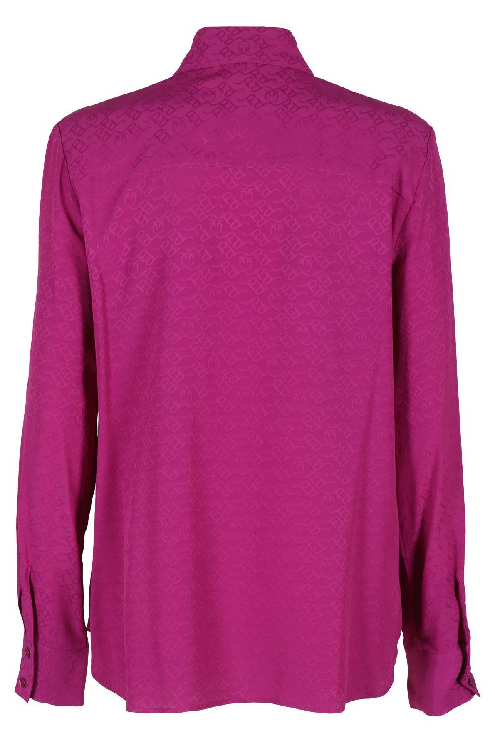PINKO Camicia Logo Viola Bouganville Saldi Di Fabbrica