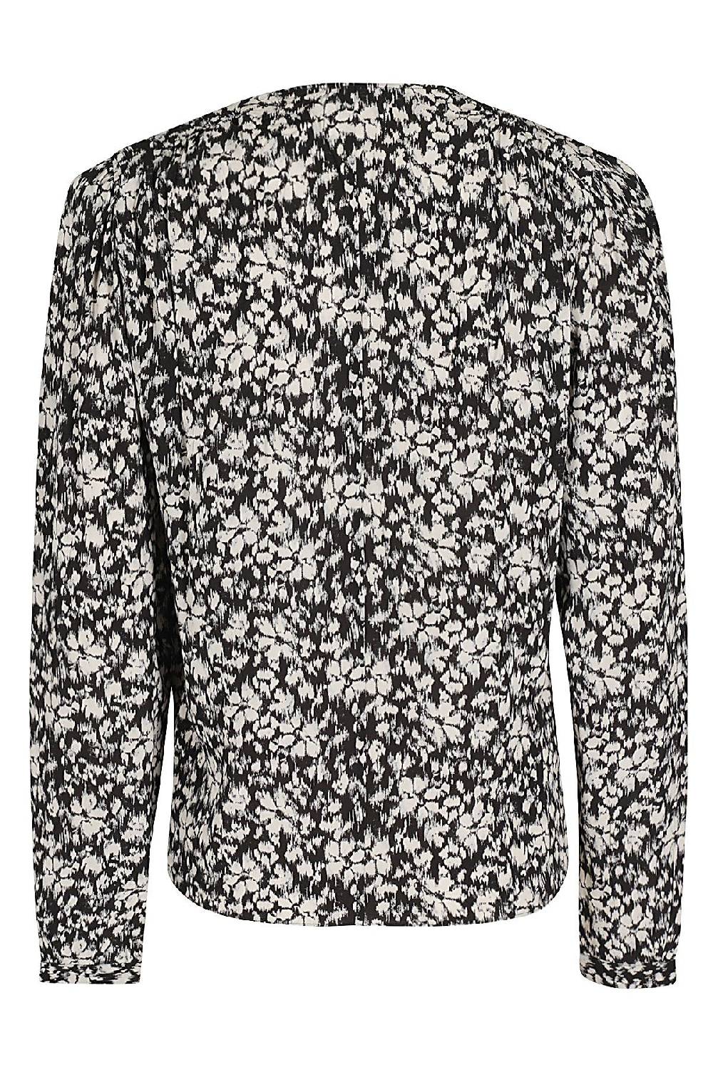MARANT ETOILE Camicia Eddy Floreale Nera Bianca Vendite Flash