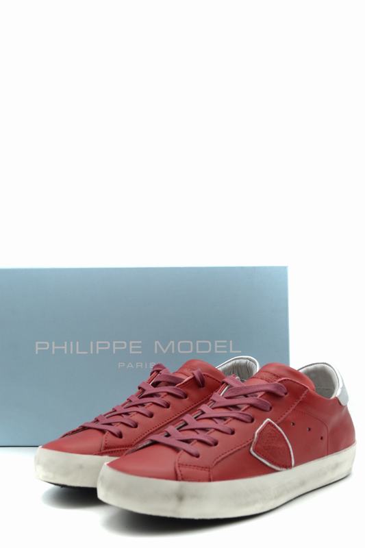 Philippe Model Sneakers Codice prodotto: CLLD V038 PARIS VEAU ROUGE ARGENT Affare Del Giorno