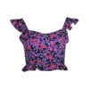 Poems Roma TOP CROP VOLANT FIORI FUCSIA In Saldo