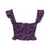 Poems Roma TOP CROP VOLANT FIORI FUCSIA In Saldo