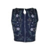 Poems Roma TOP RICAMATO PERLINE BLU Discount Store per i nuovi prodotti
