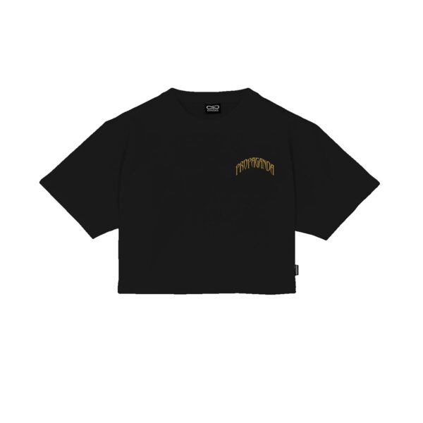 Propaganda Triangle Jaguar Croptop Tee – Black Sconto