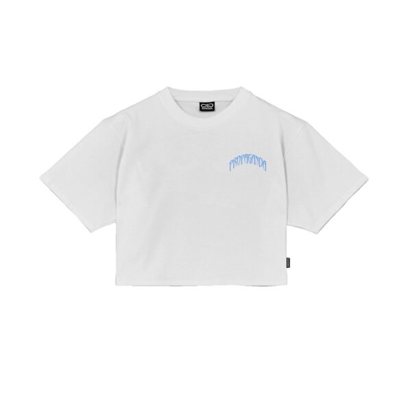Propaganda Triangle Jaguar Croptop Tee – White Offerta