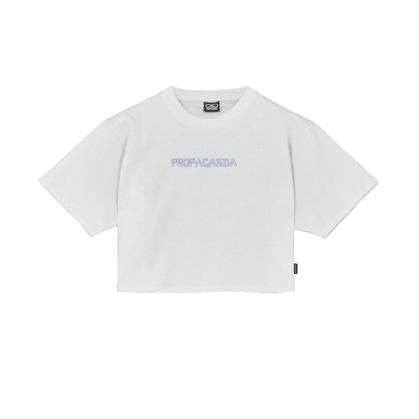 Propaganda Butterfly Bones Croptop Tee – White Saldi