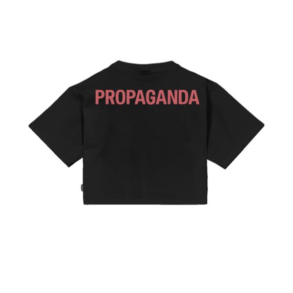 Propaganda Women Logo Croptop Tee – Black Saldi Di Fabbrica