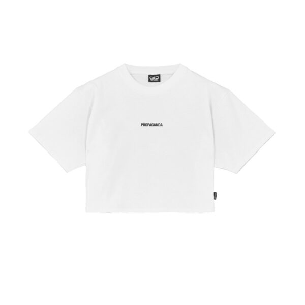 Propaganda Women Ribs Croptop Tee – White In Saldo
