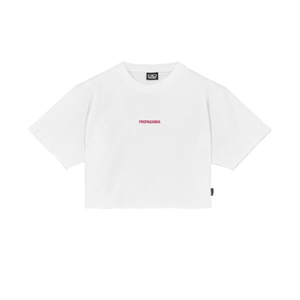 Propaganda Women Ribs Assault Croptop Tee – White 2025