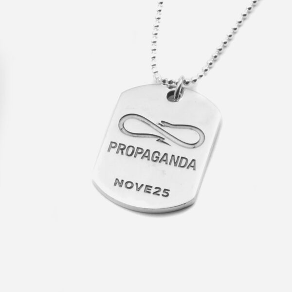 Propaganda Collana con Ciondolo Piastra Militare Propaganda W/ Nove25 In Argento Saldi Di Fabbrica