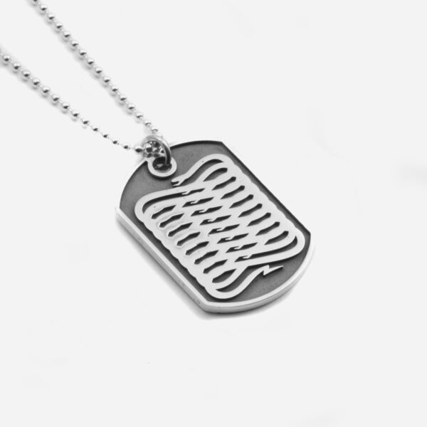 Propaganda Collana con Ciondolo Piastra Militare Propaganda W/ Nove25 In Argento Saldi Di Fabbrica