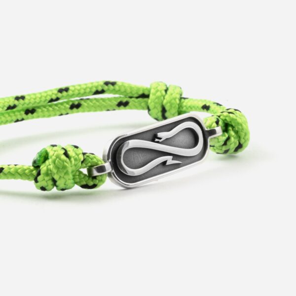Propaganda Bracciale in Corda Verde con Targa Propaganda W/ Nove25 In Argento Negozio