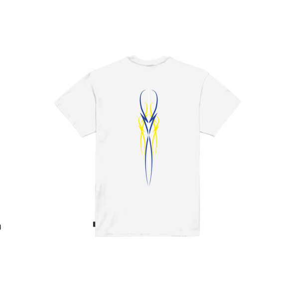 Propaganda Logo Pin Stripe Tee – White Prezzo Ridotto