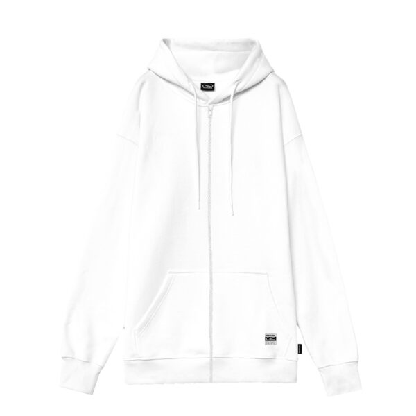 Propaganda Label Classic – Camo Zip Hoodie – White In Vendita