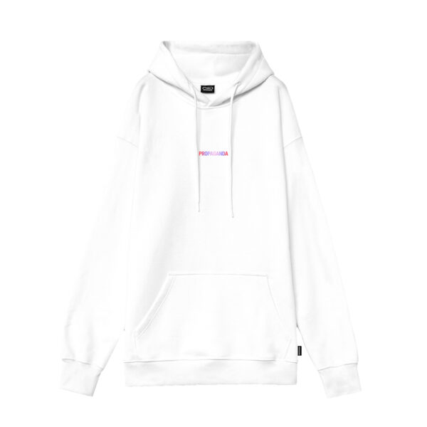 Propaganda Ribs Gradient Hoodie – White Vendite stagionali