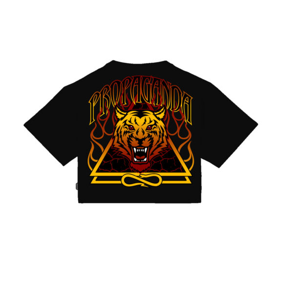 Propaganda Triangle Bengala Crop Top Tee – Black
