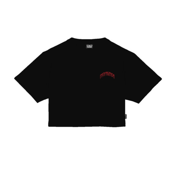 Propaganda Triangle Bengala Crop Top Tee – Black Offerta