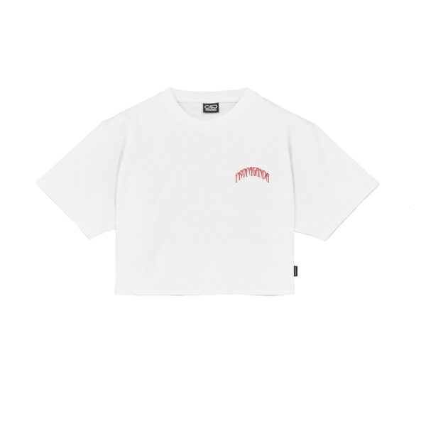 Propaganda Triangle Bengala Crop Top Tee – White Economico
