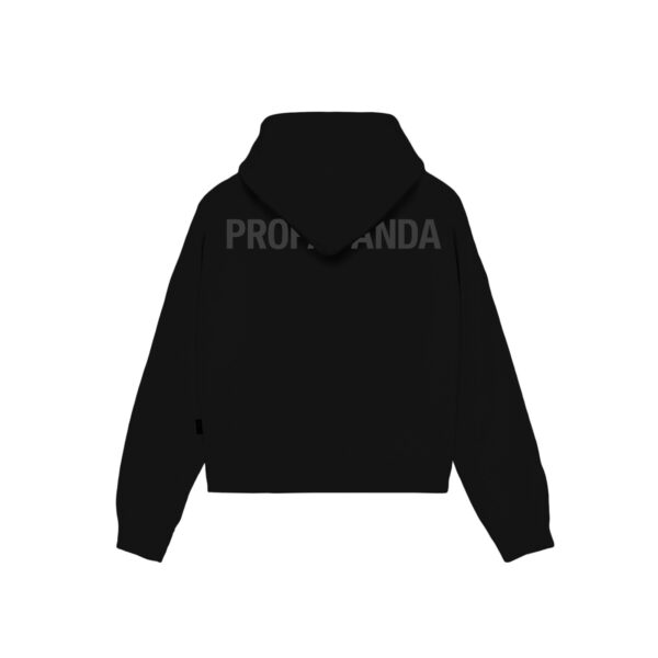 Propaganda Logo Woman Crop Top Hoodie – Black I Più Venduti