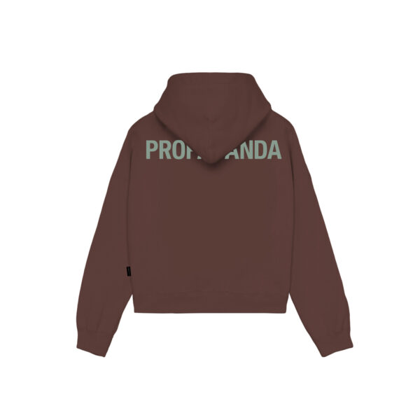 Propaganda Logo Woman Crop Top Hoodie – Mink Vendite Flash