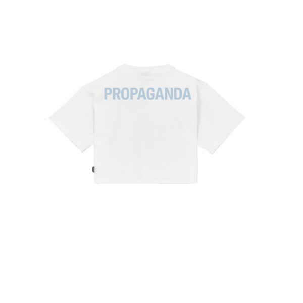 Propaganda Logo Woman Crop Top Tee – White Moda