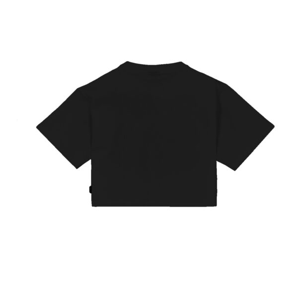 Propaganda Logo Embrodery Woman Crop Top Tee – Black Economico