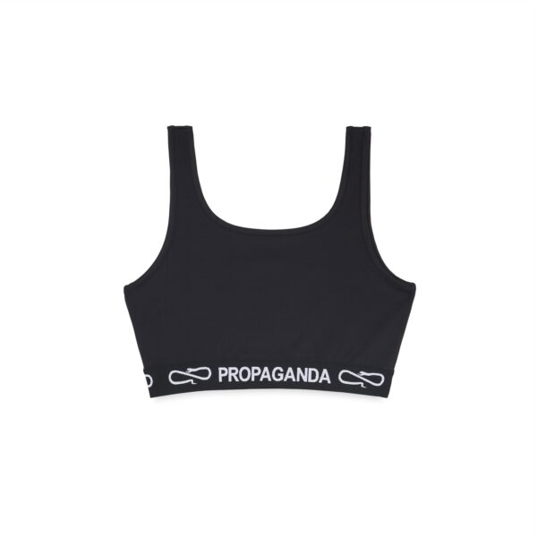 Propaganda Logo Woman Crop Top Vest – Black Vendita