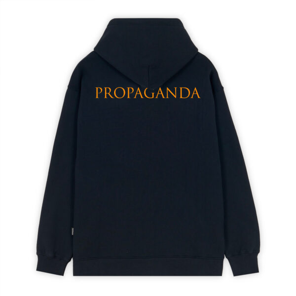 Propaganda Roma Logo Flame Hoodie – Black Vendita Economica