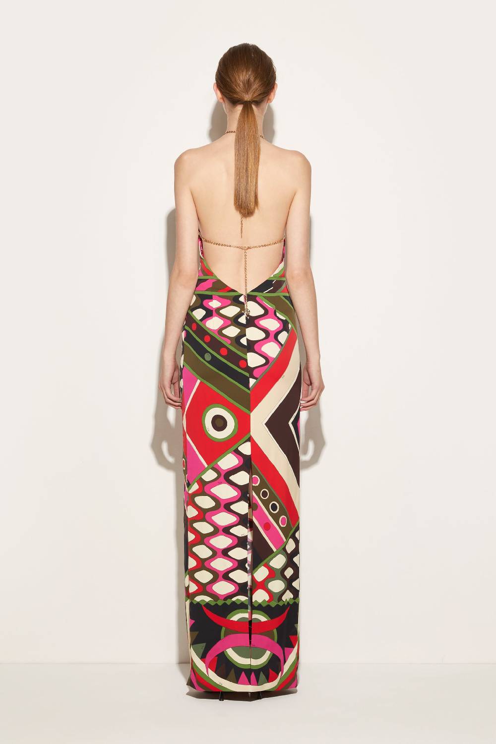 Pucci Abito con stampa Vivara e scollo all'americana Sottocosto