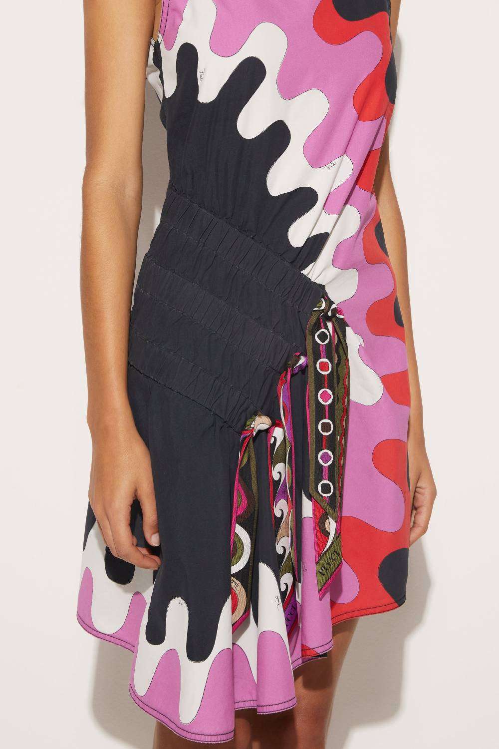 Pucci Mini abito con arricciature e stampa Bersaglio Vendita calda