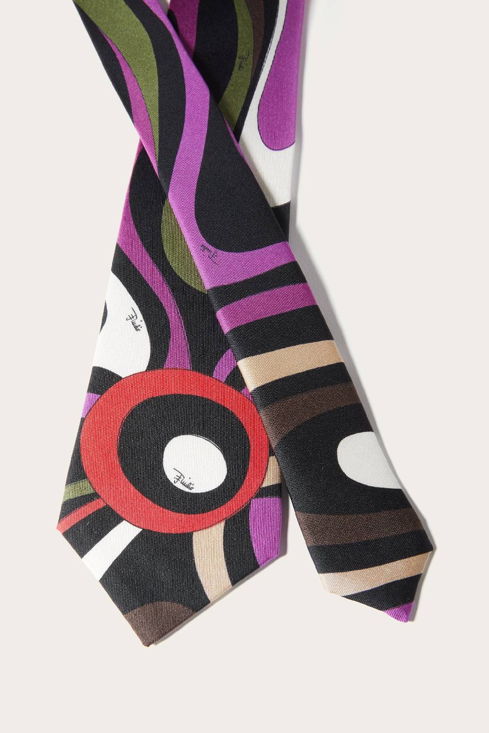Pucci Cravatta in seta con stampa Marmo In Saldo