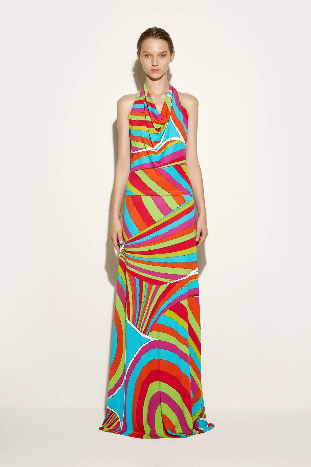 Pucci Top con scollo all'americana e stampa Iride Consegna Veloce