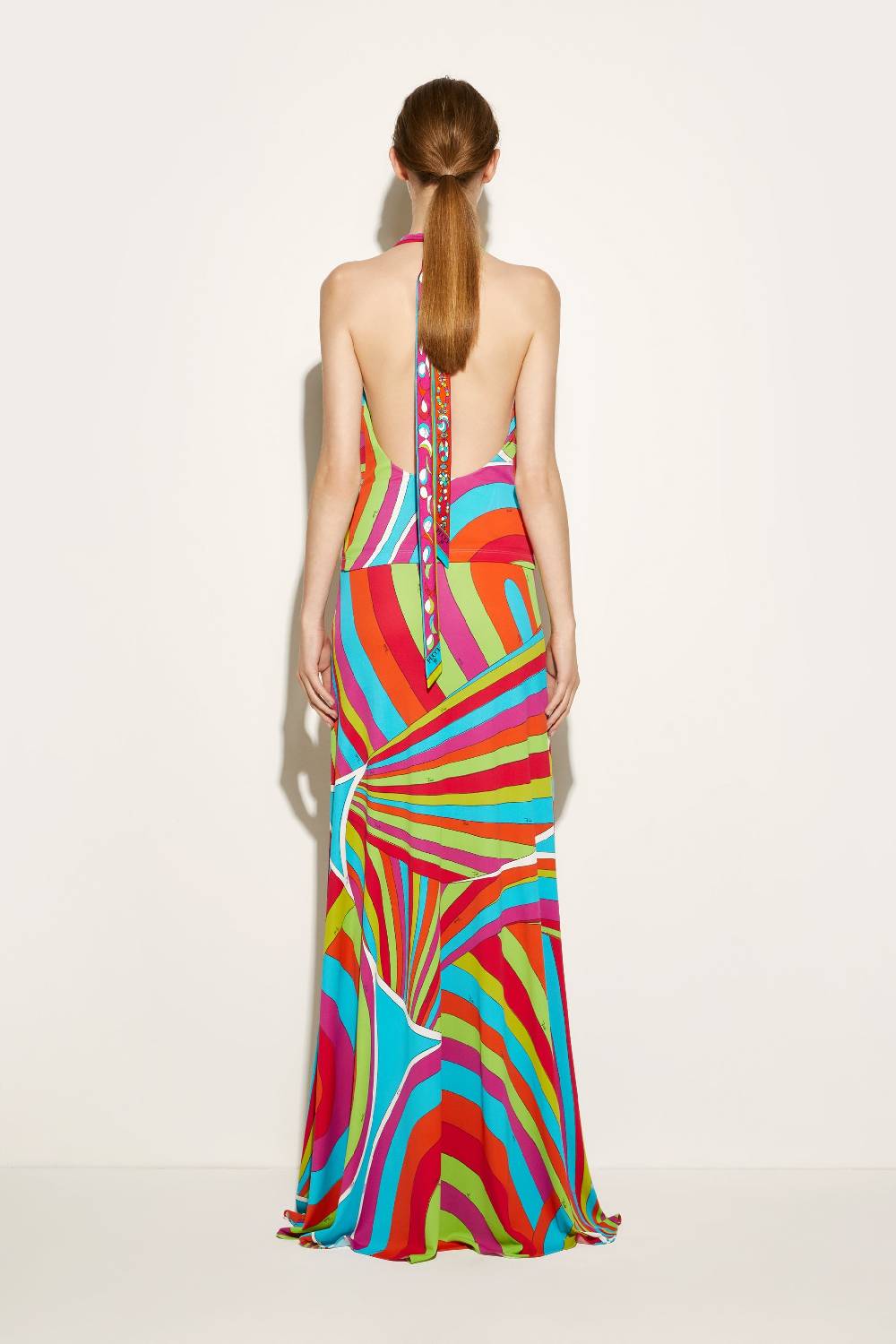 Pucci Top con scollo all'americana e stampa Iride Consegna Veloce
