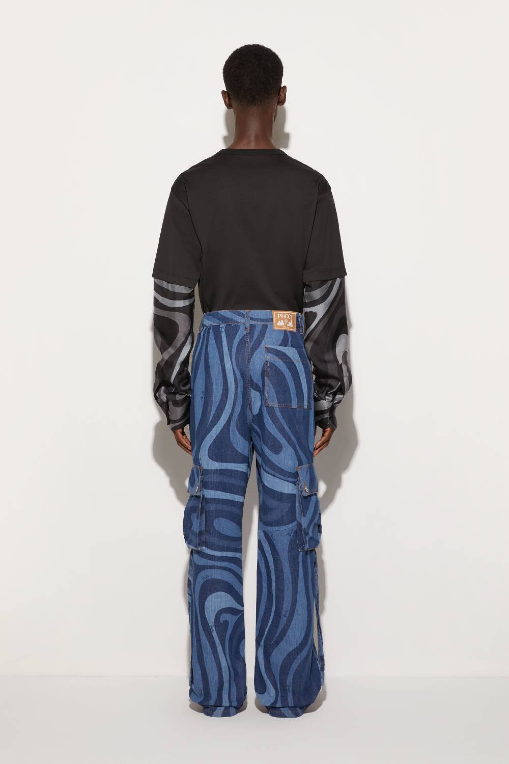 Pucci Jeans cargo con stampa Marmo Saldi Di Fabbrica