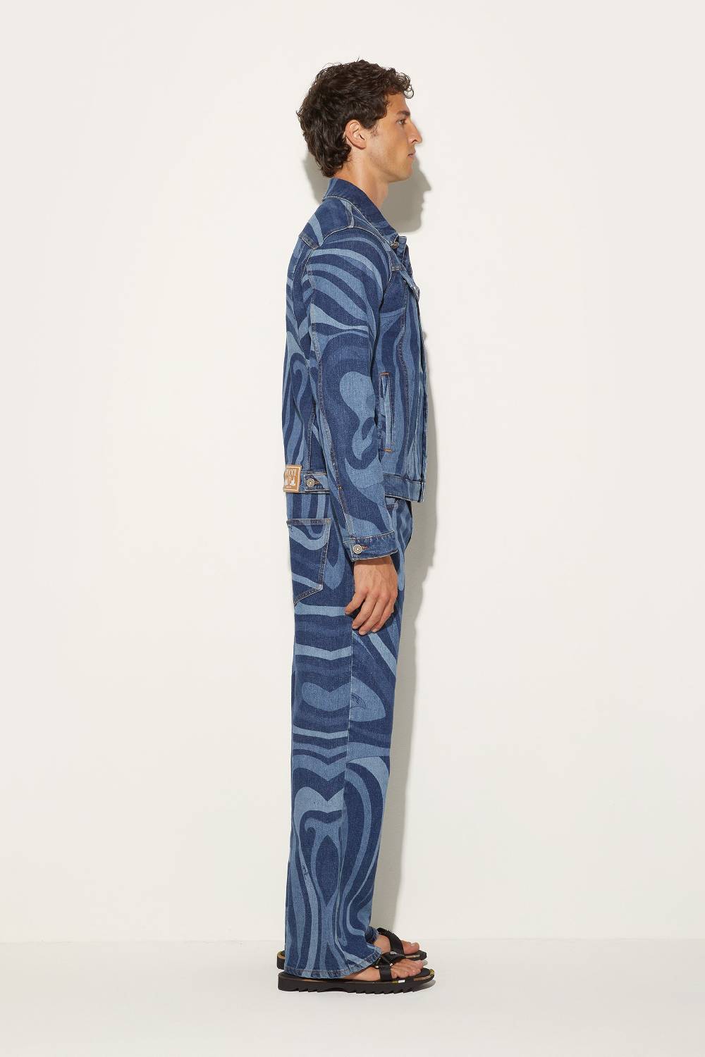 Pucci Giacca in denim con stampa Marmo I Più Venduti