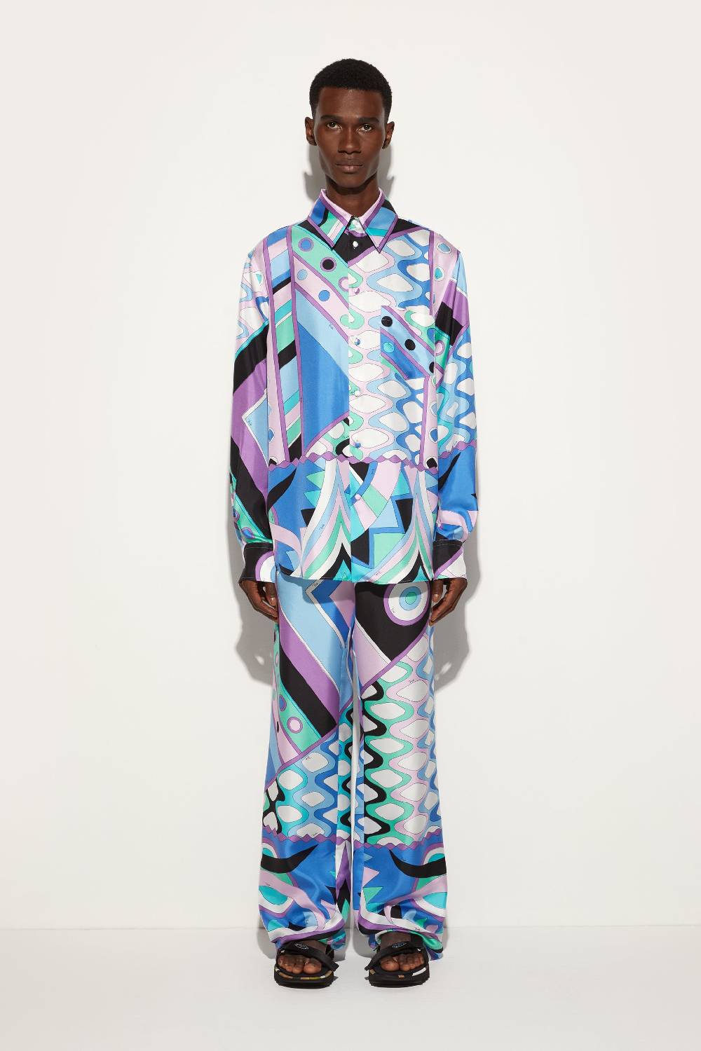 Pucci Camicia in seta con stampa Vivara Negozio