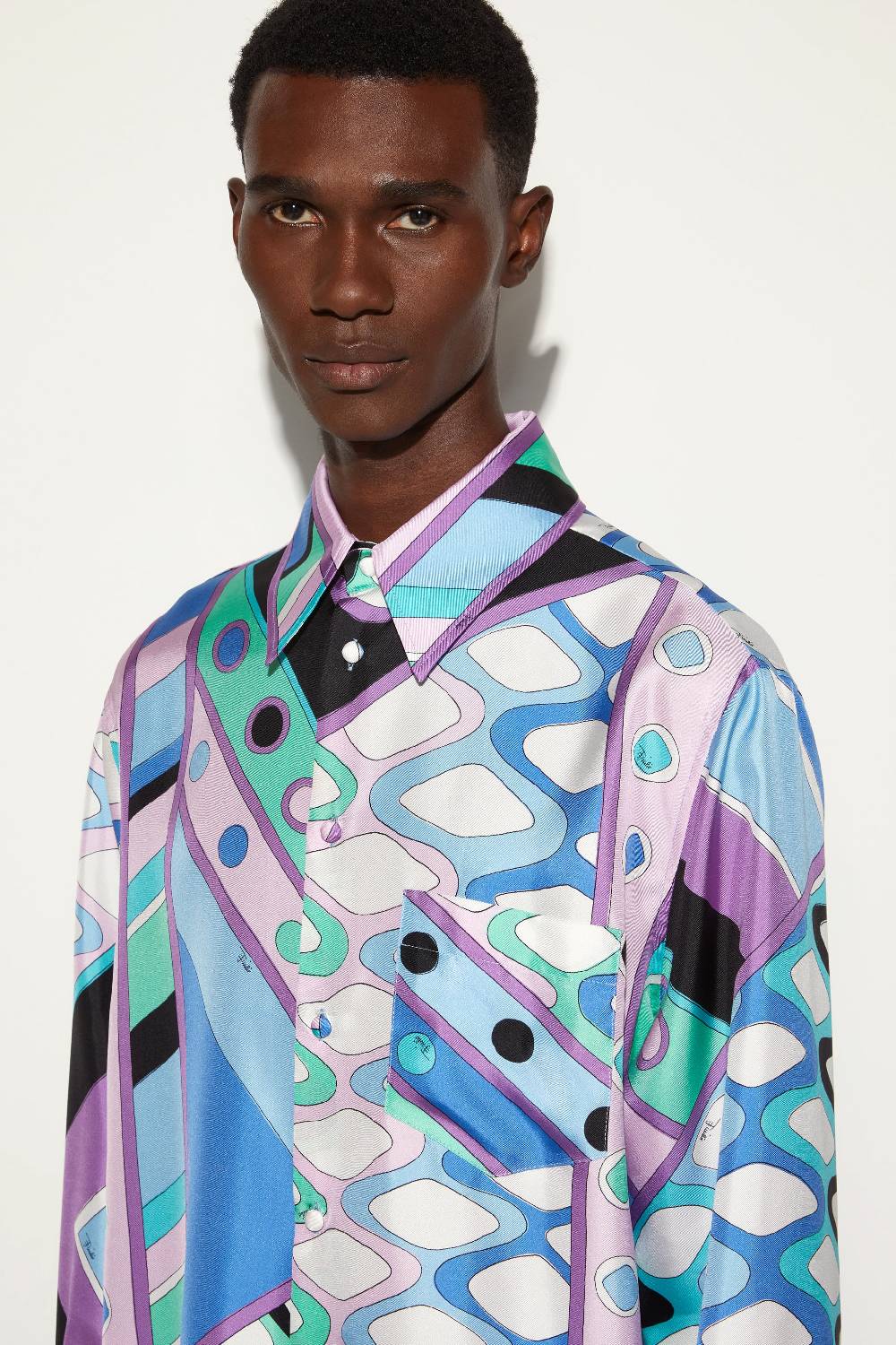 Pucci Camicia in seta con stampa Vivara Negozio