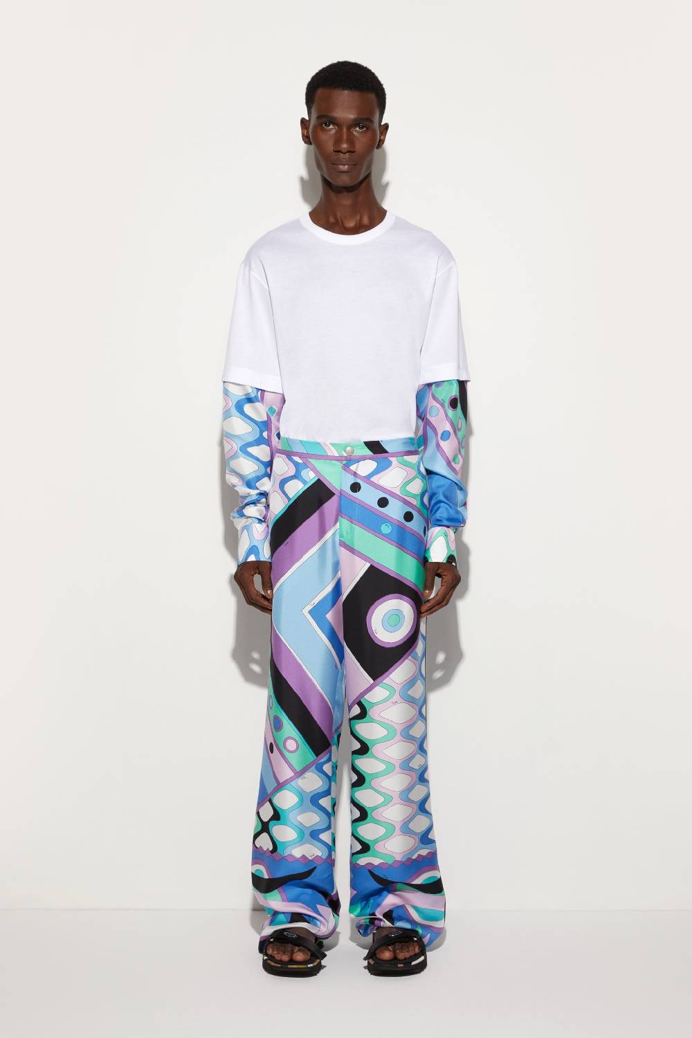 Pucci Pantaloni in seta con stampa Vivara In Saldo