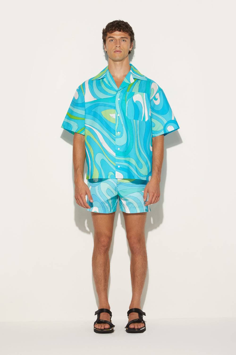 Pucci Camicia da bowling con stampa Marmo 2025