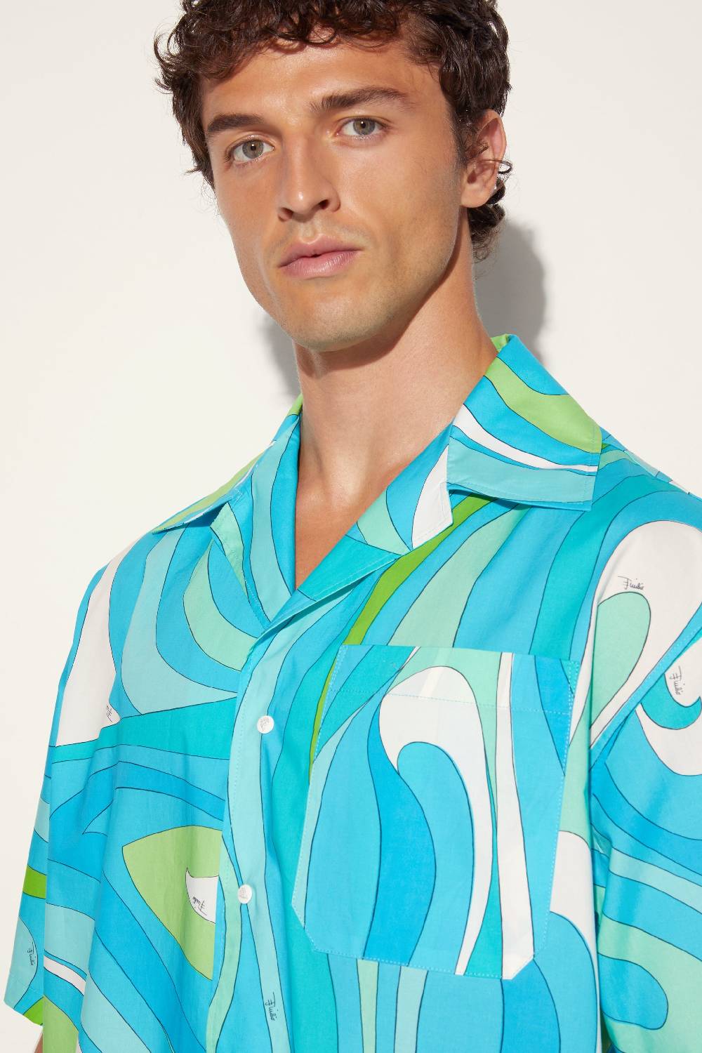 Pucci Camicia da bowling con stampa Marmo 2025
