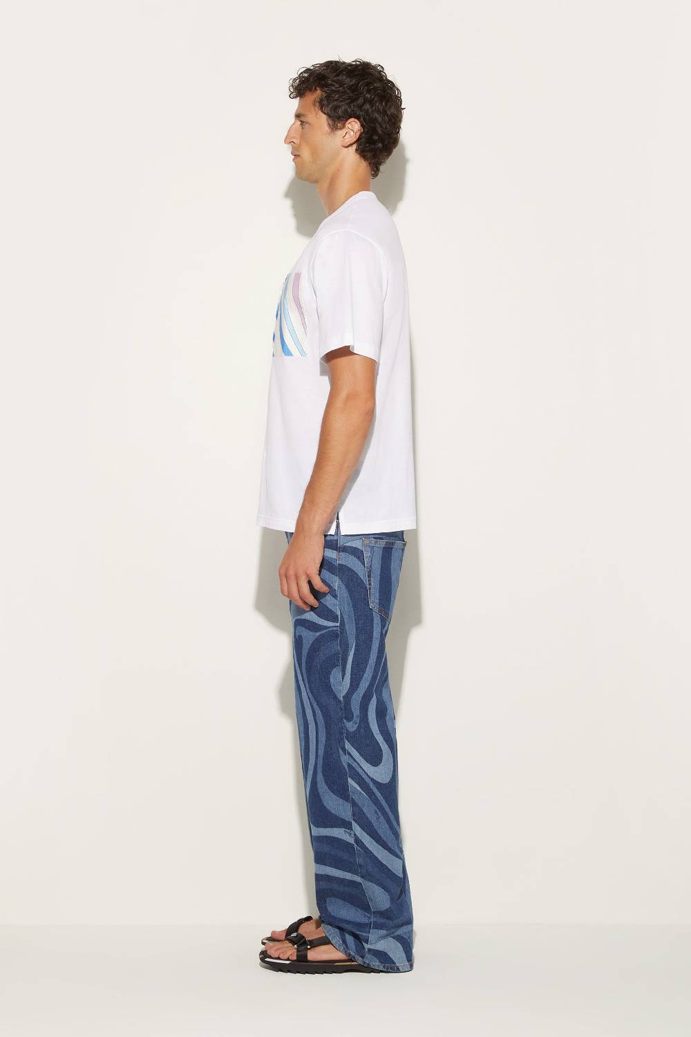 Pucci T-shirt con inserto Marmo Nuova