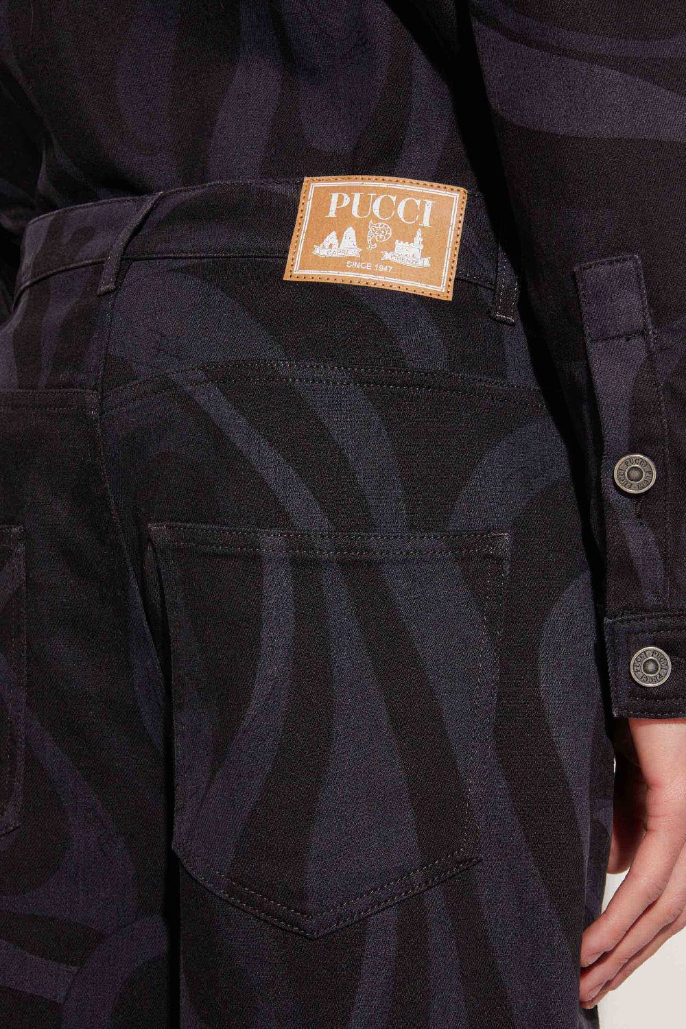 Pucci Jeans a gamba dritta con stampa Marmo Hotsell