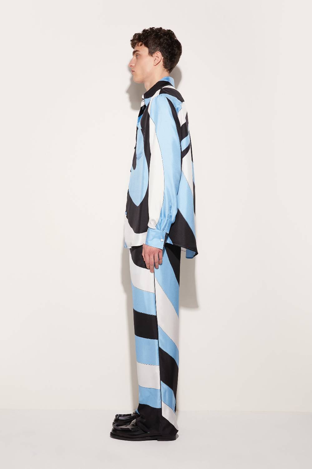 Pucci Pantaloni in seta con stampa Iride Saldi Di Fabbrica