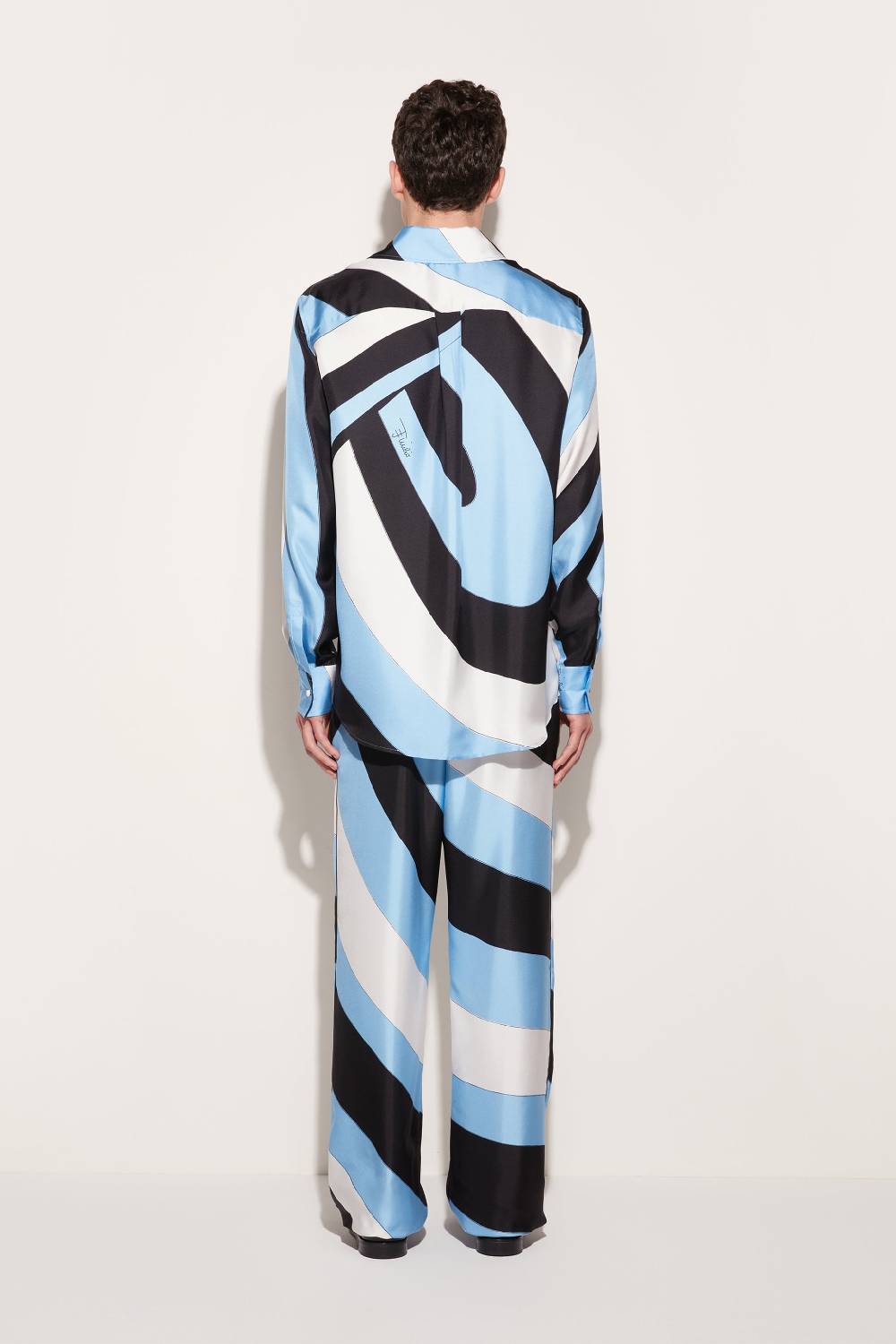 Pucci Pantaloni in seta con stampa Iride Saldi Di Fabbrica