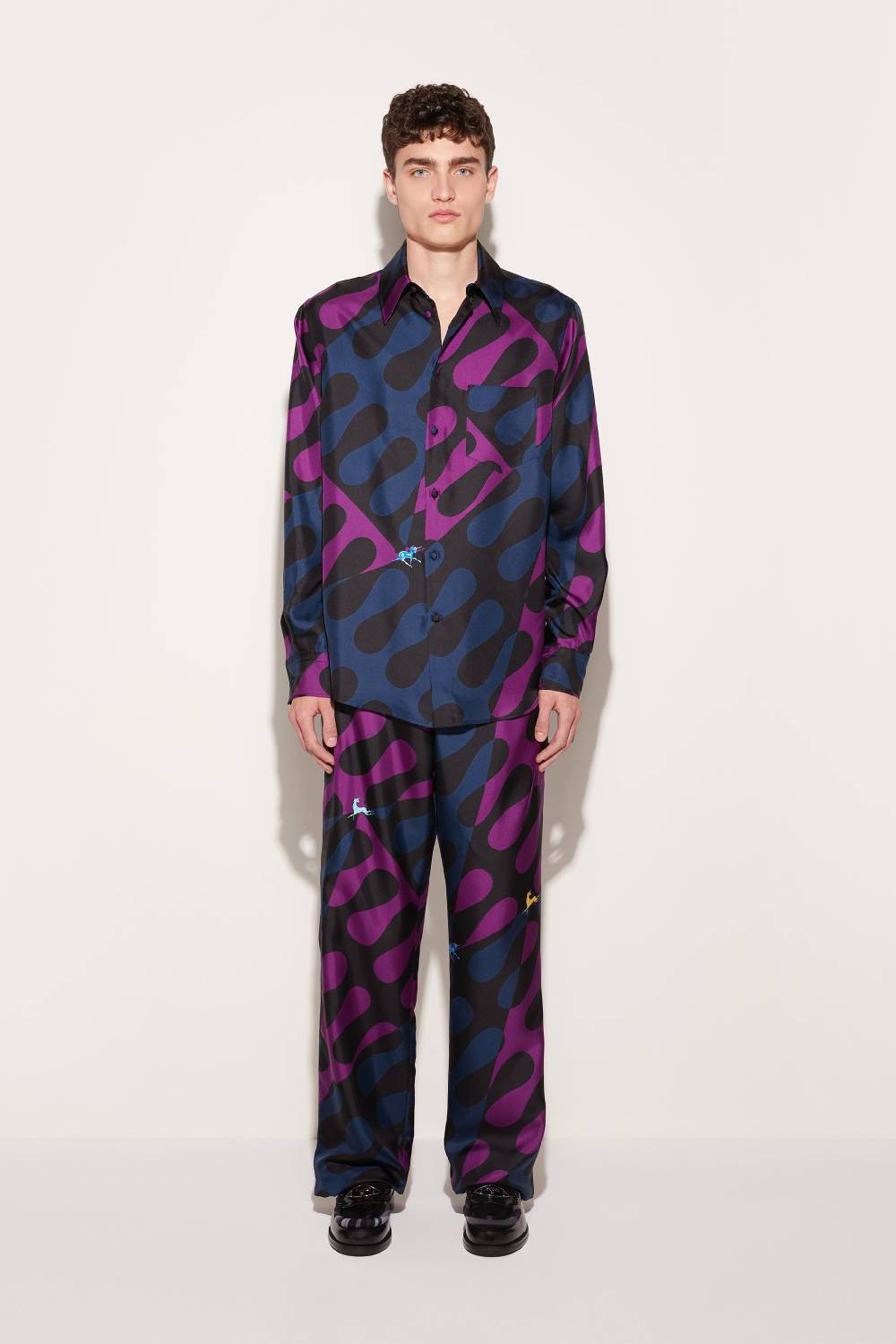 Pucci Camicia in seta con stampa Leocorno I Più Venduti
