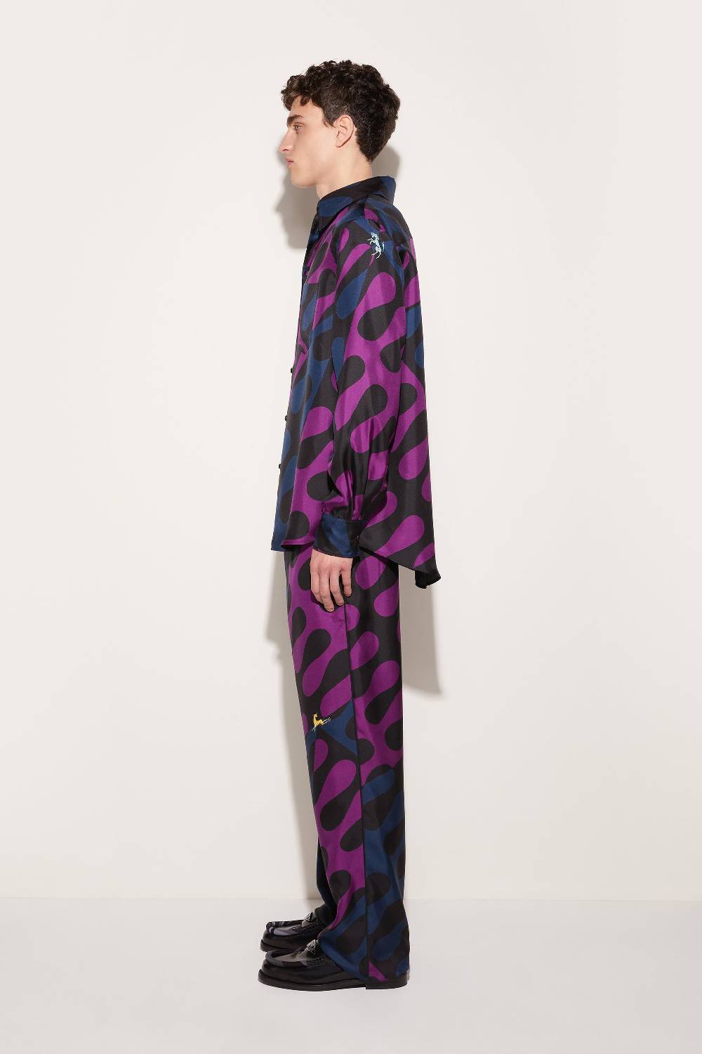 Pucci Pantaloni in seta con stampa Leocorno Vendite Flash