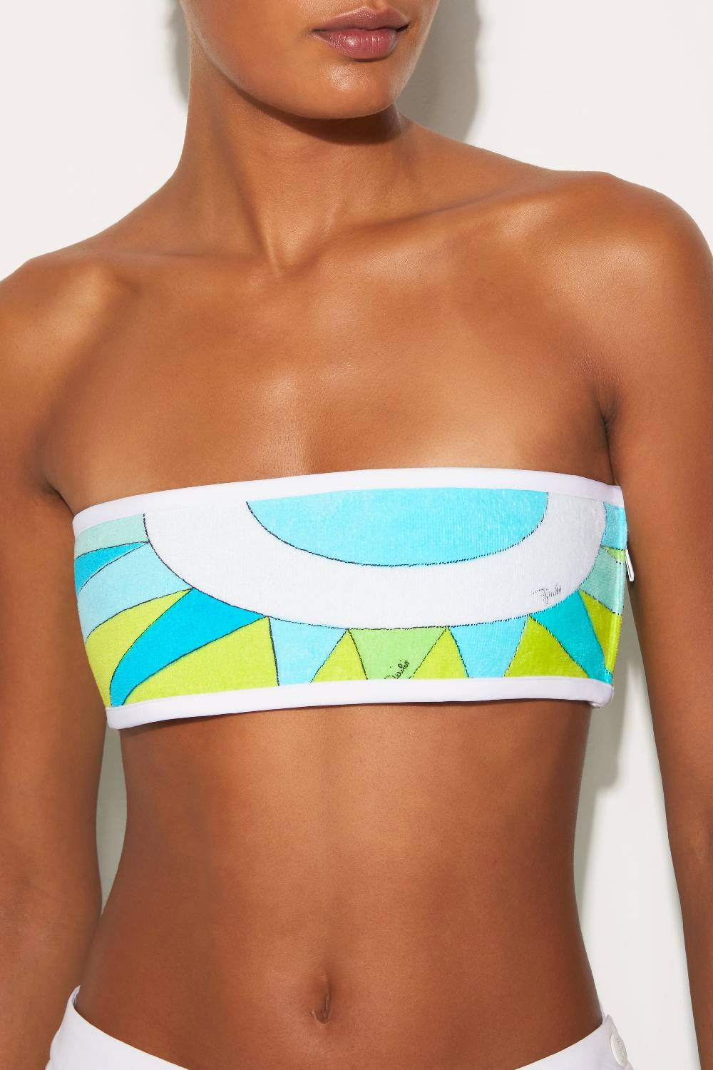 Pucci Top a fascia con stampa Cigni Vendita Calda