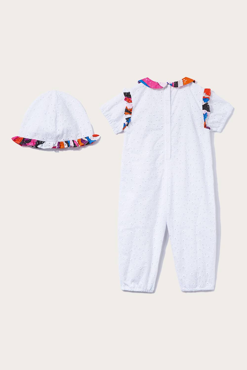 Pucci Completo neonato in sangallo con inserti Iride 2025