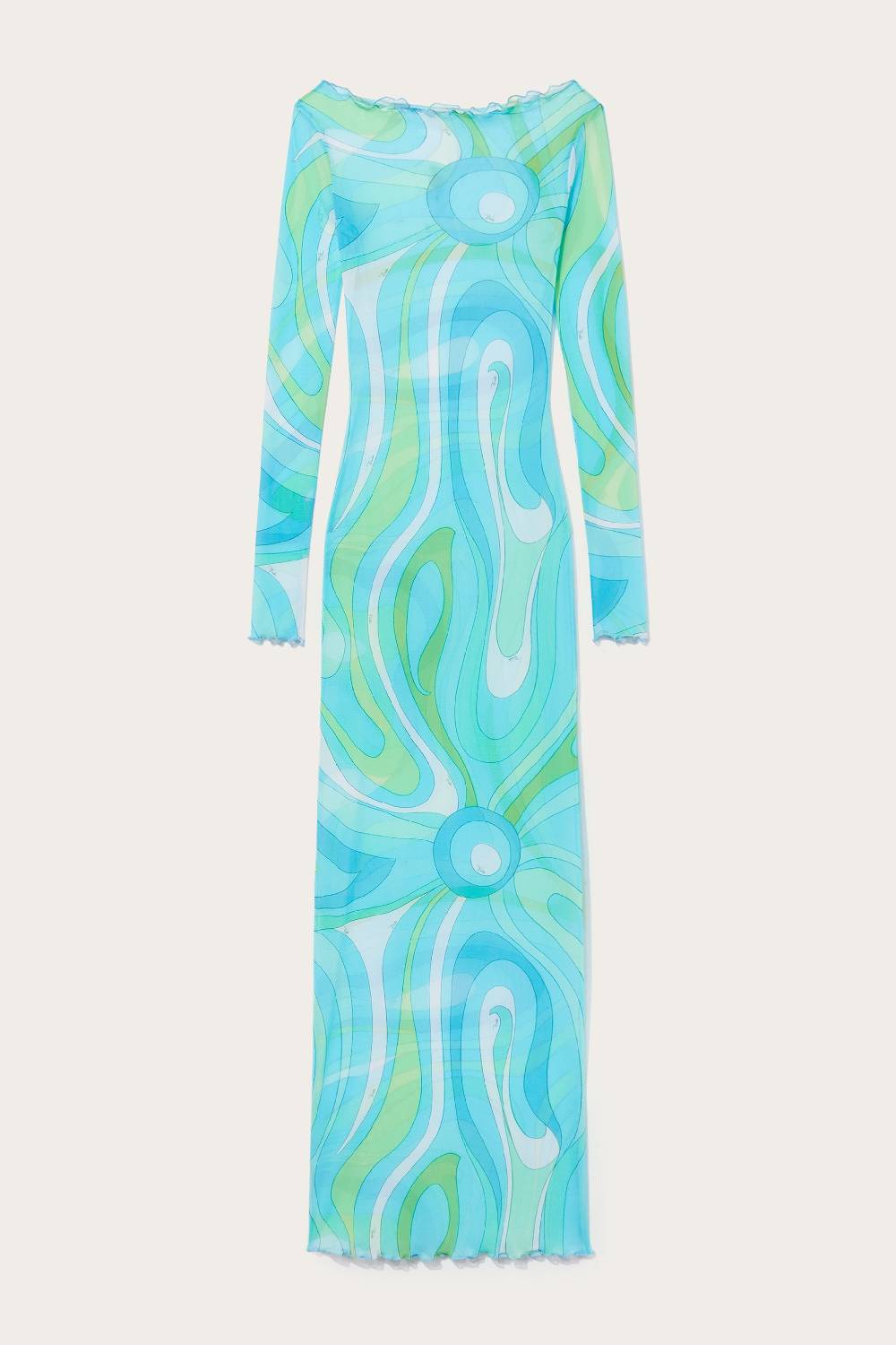 Pucci Abito lungo con stampa Marmo