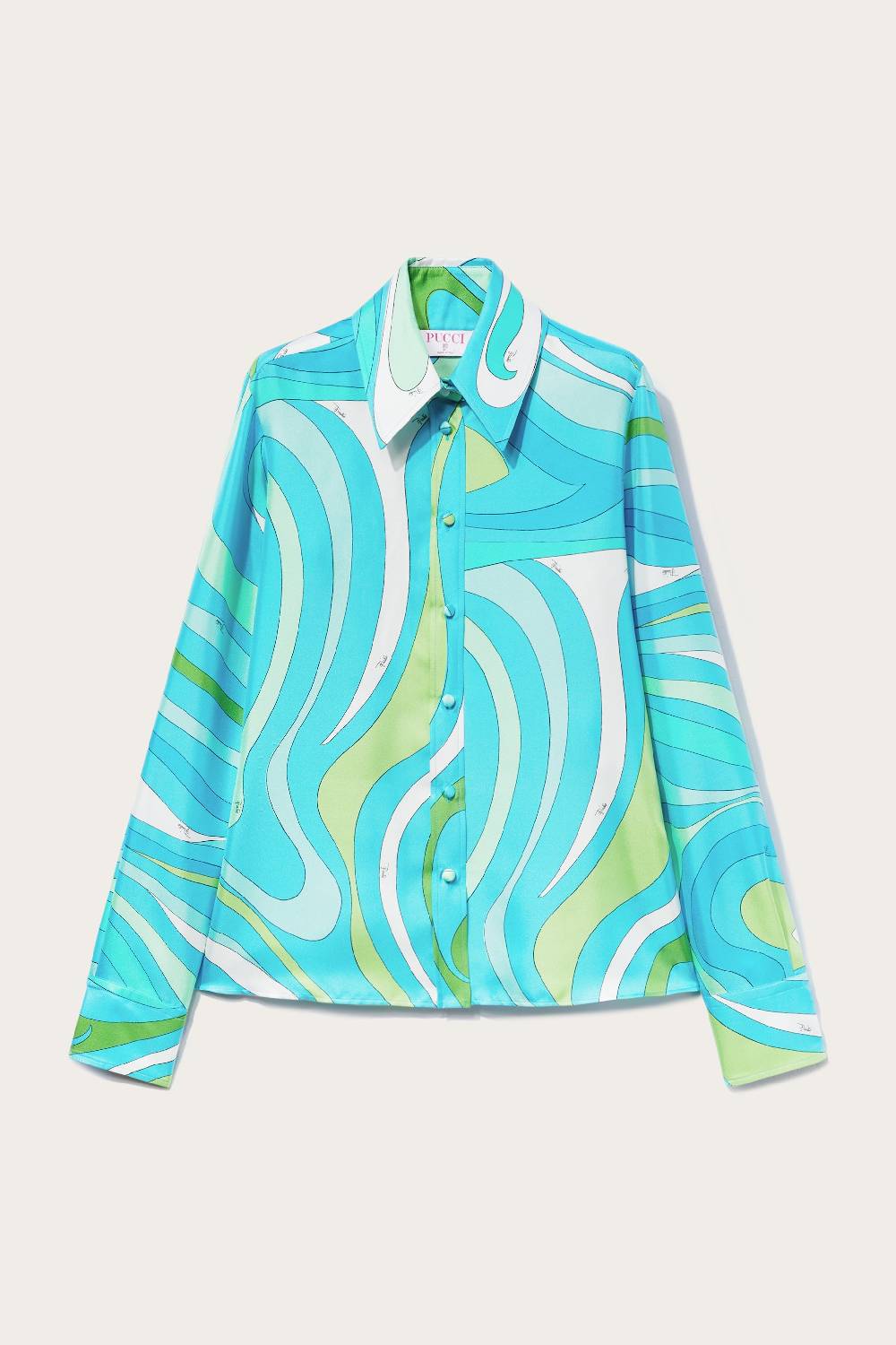 Pucci Camicia in seta con stampa Marmo